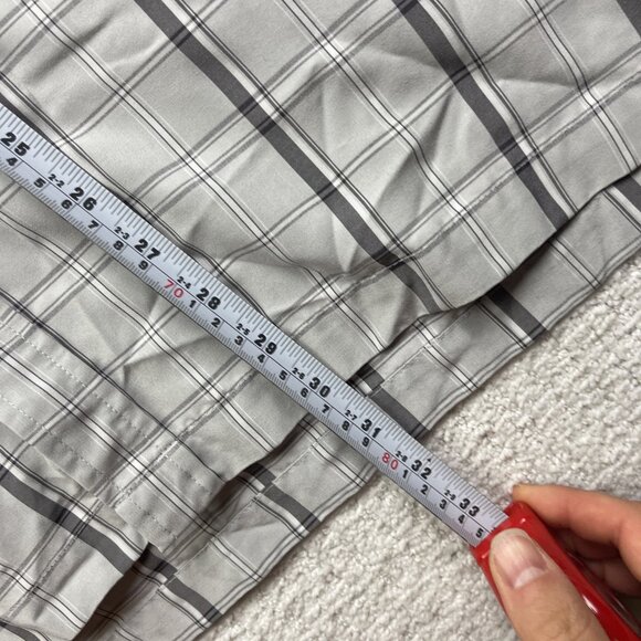 Y2K Oneill Shirt Men L GreyBlack Plaid Short Sleeve Button Up Surf Skate Casual - Picture 12 of 15